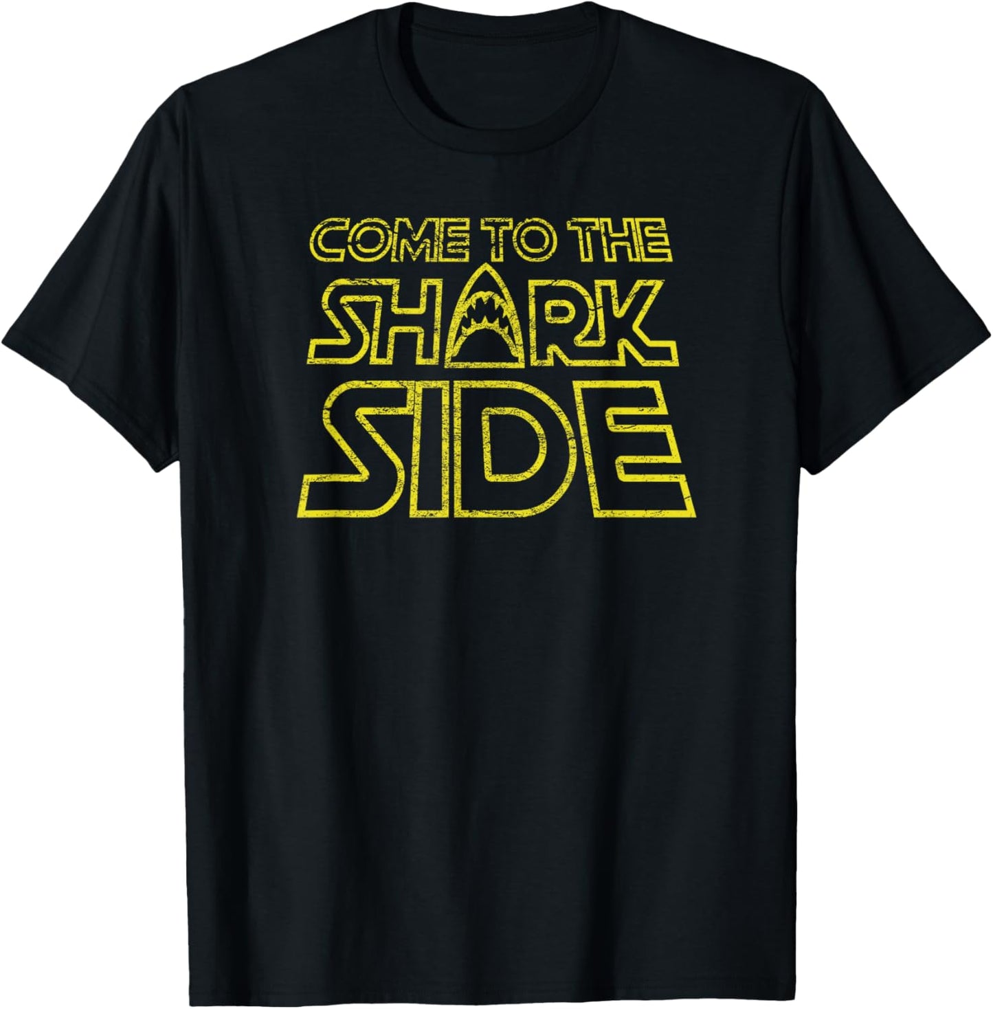 Come To The Shark Side Love Sharks Vintage Gift T-Shirt - T-Shirt | Black