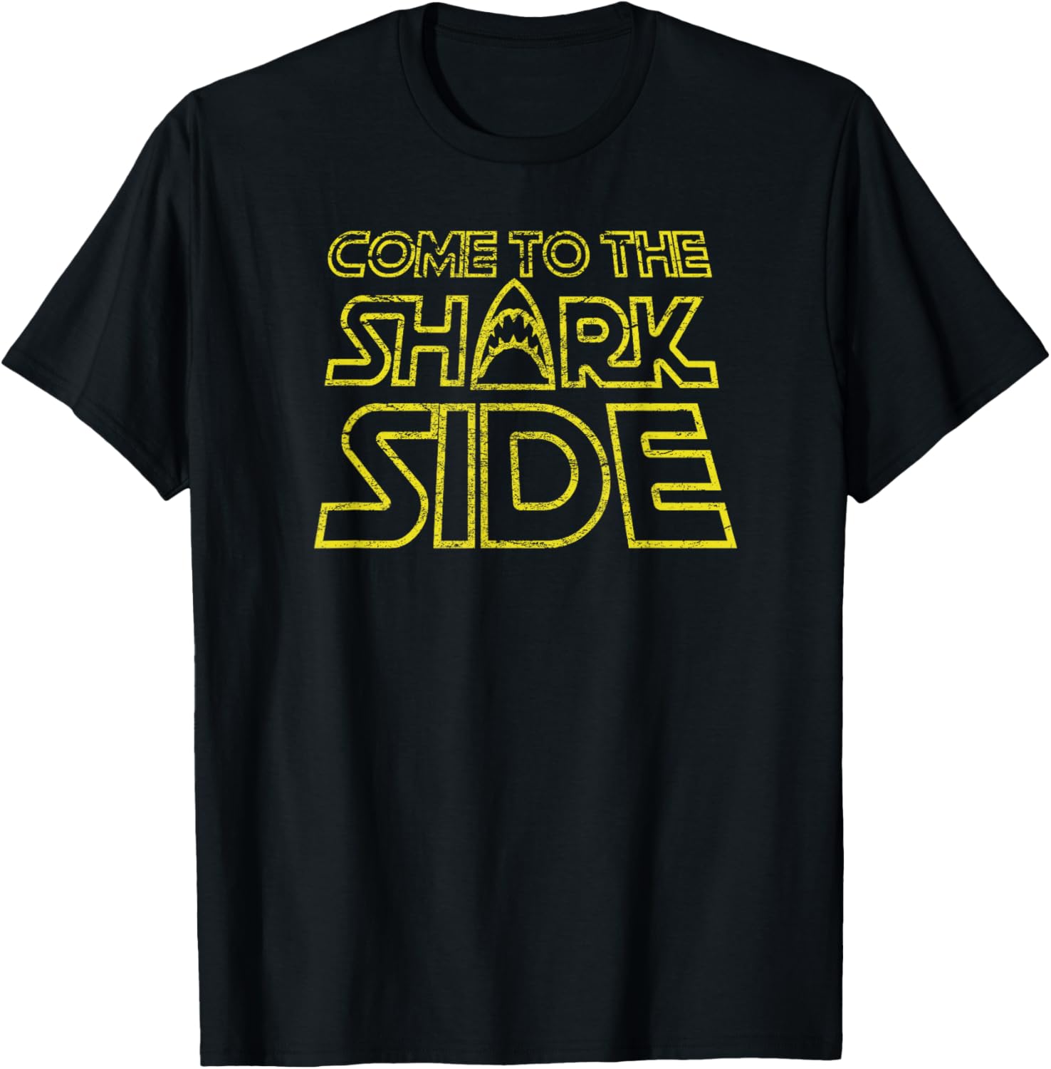 Come To The Shark Side Love Sharks Vintage Gift T-Shirt - T-Shirt | Black