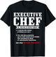 Executive Chef Definition Funny Chef Cook Cooking T-Shirt - T-Shirt | Black