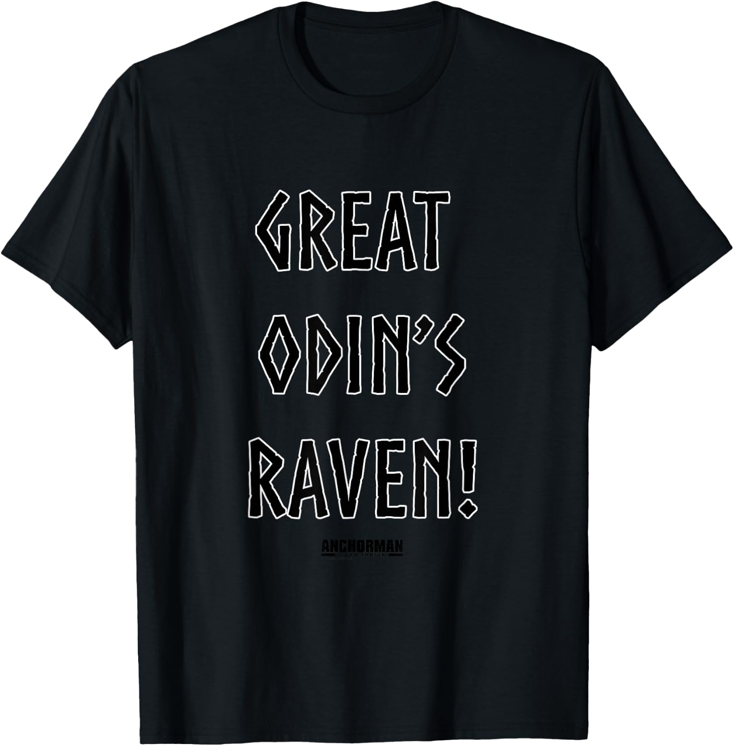 Anchorman Great Odin's Raven! Ron Burgundy Quote T-Shirt - T-Shirt | Black