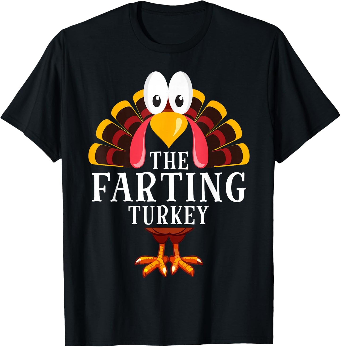 Thanksgiving The Farting Turkey Matching T-Shirt - T-Shirt | Black