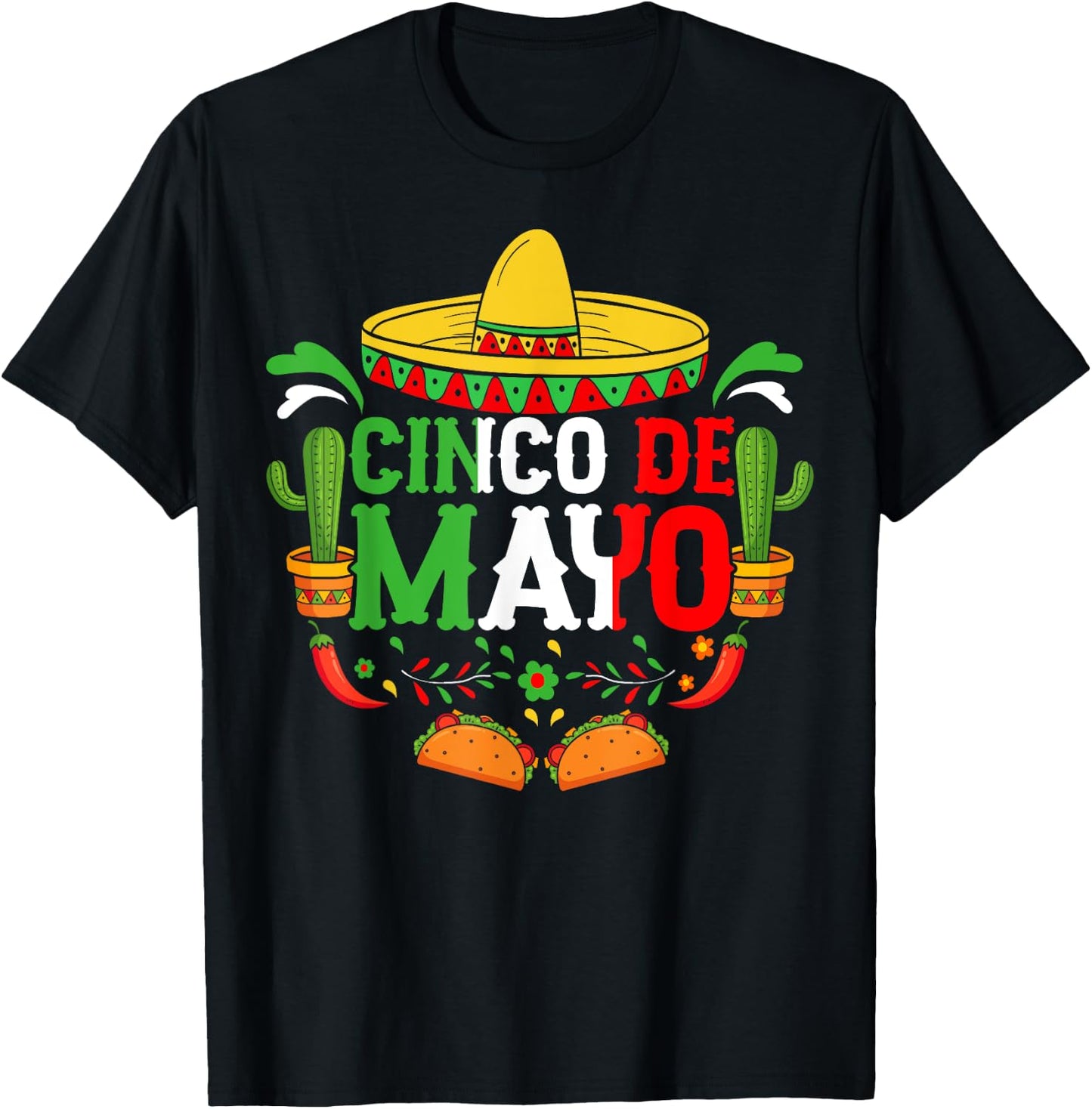 Cinco De Mayo Lets Fiesta Squad 5 De Mayo Mexican Men Women T-Shirt - T-Shirt | Black