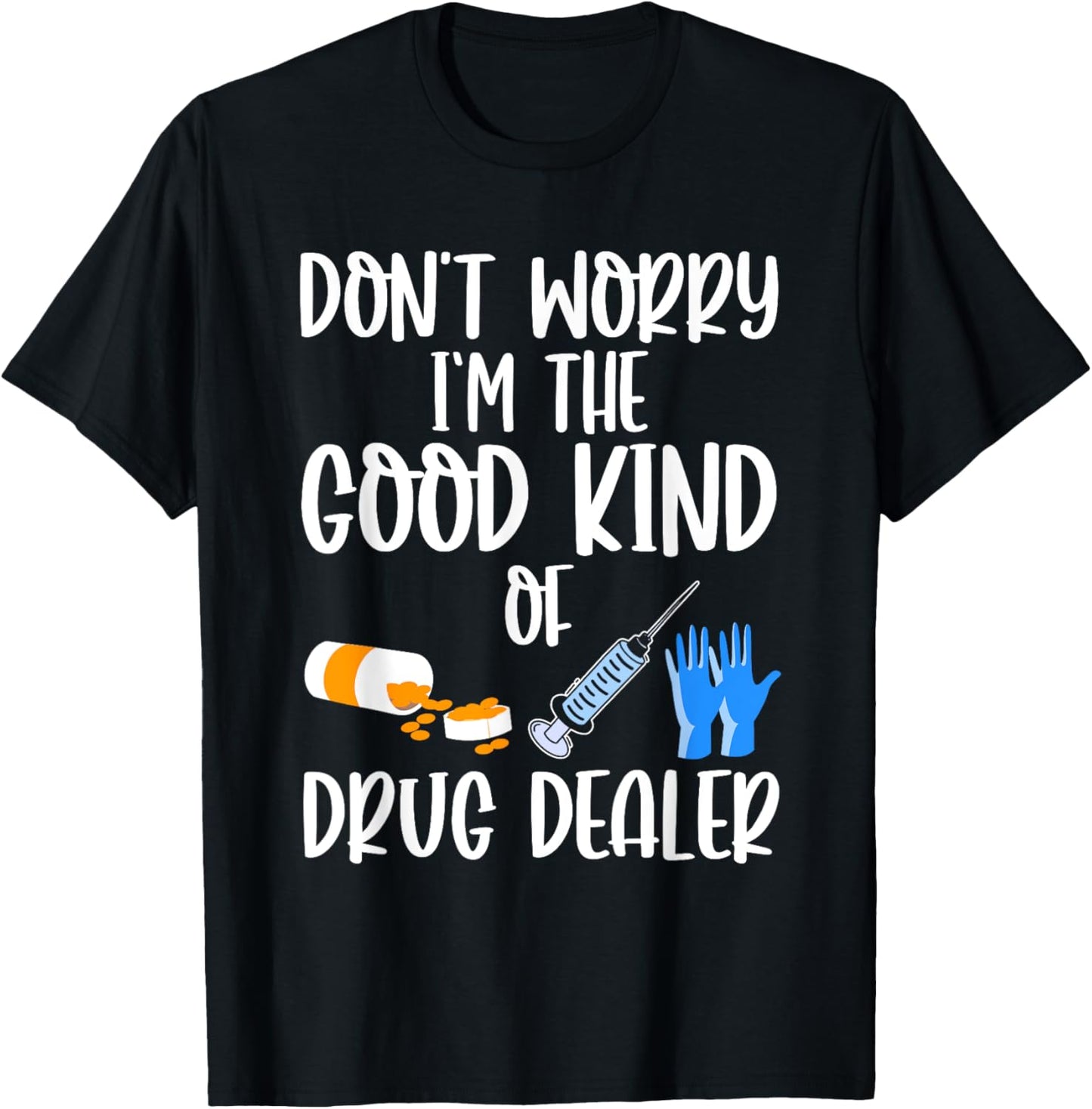 Medication Aide Med Aide Funny Pharmacy Technicians T-Shirt - T-Shirt | Black