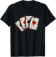 Poker 4 Aces Stud Hands Lucky Souvenir Las Vegas T-Shirt - T-Shirt | Black