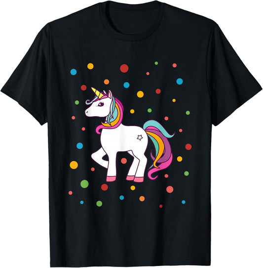 Dot Day Shirt Polka Dots Dotted Unicorn Kid Girls Youth T-Shirt - T-Shirt | Black
