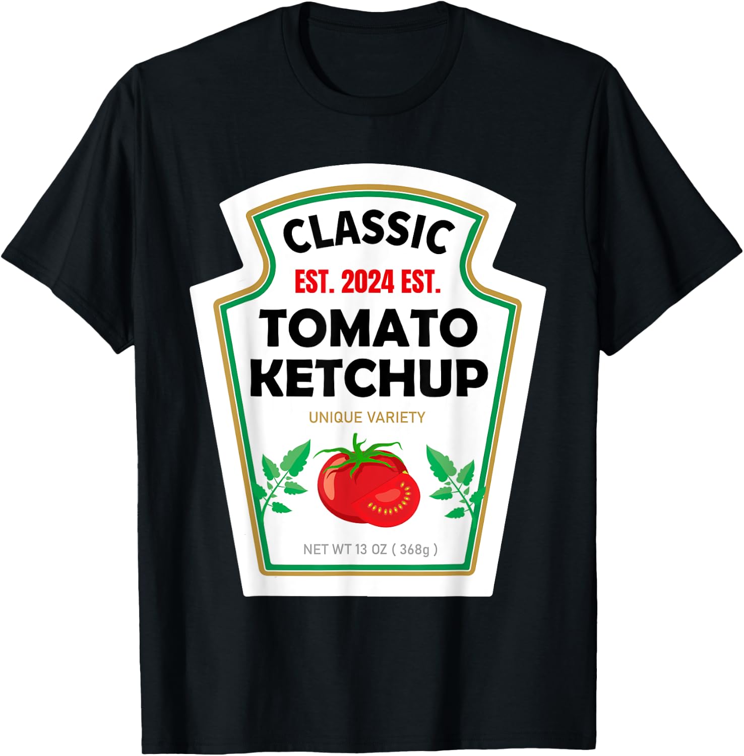 Red Ketchup DIY Costume Matching Couples Groups Halloween T-Shirt - T-Shirt | Black