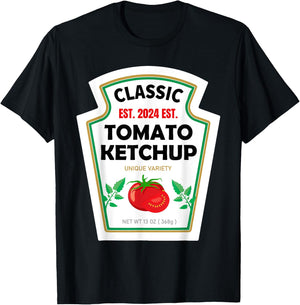 Red Ketchup DIY Costume Matching Couples Groups Halloween T-Shirt - T-Shirt | Black