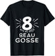 Child 8 years old and already handsome kid. phrase humor for gift boy , Black, 2 T-Shirt - T-Shirt | Black