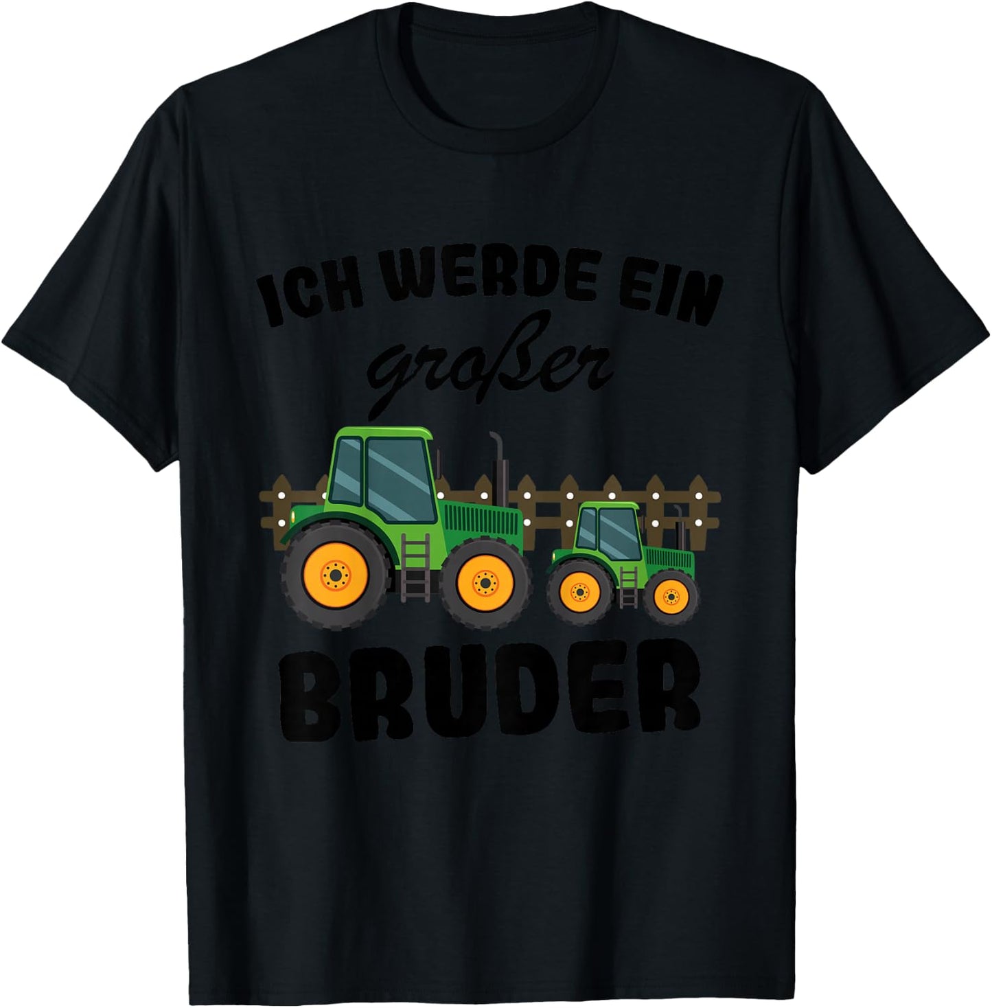 Ich Werde Großer Bruder 2026 Traktor T-Shirt - T-Shirt | Black