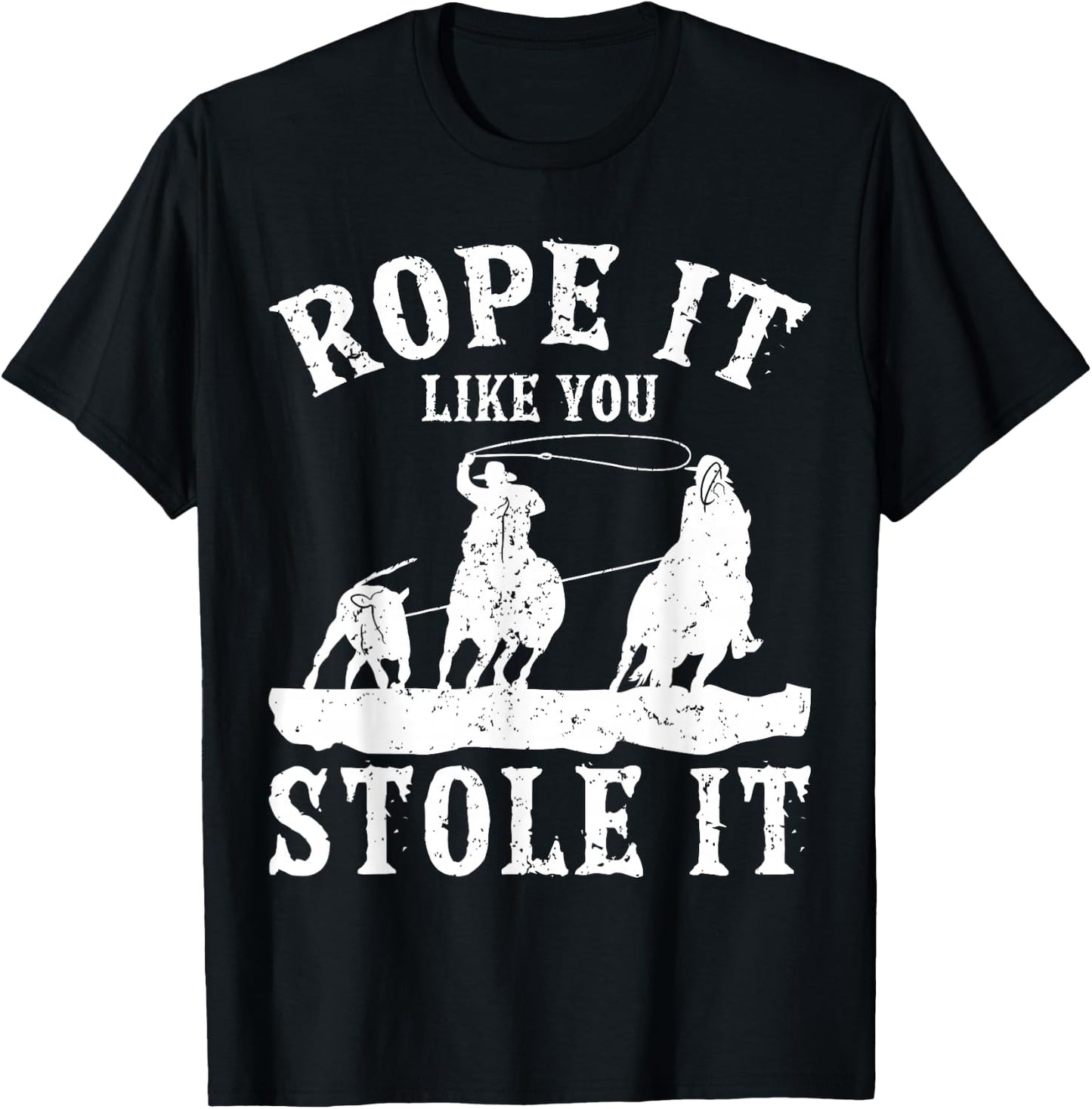 Calf Roping T-Shirt - T-Shirt | Black