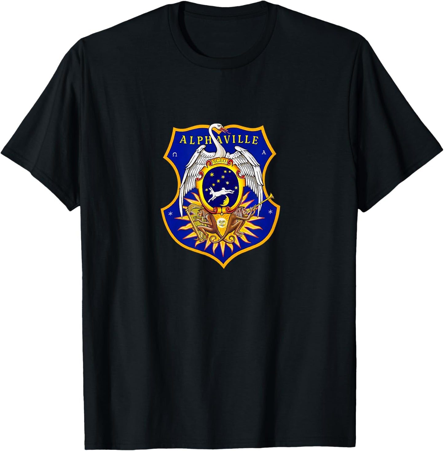 AV Swan Logo T-Shirt - T-Shirt | Black