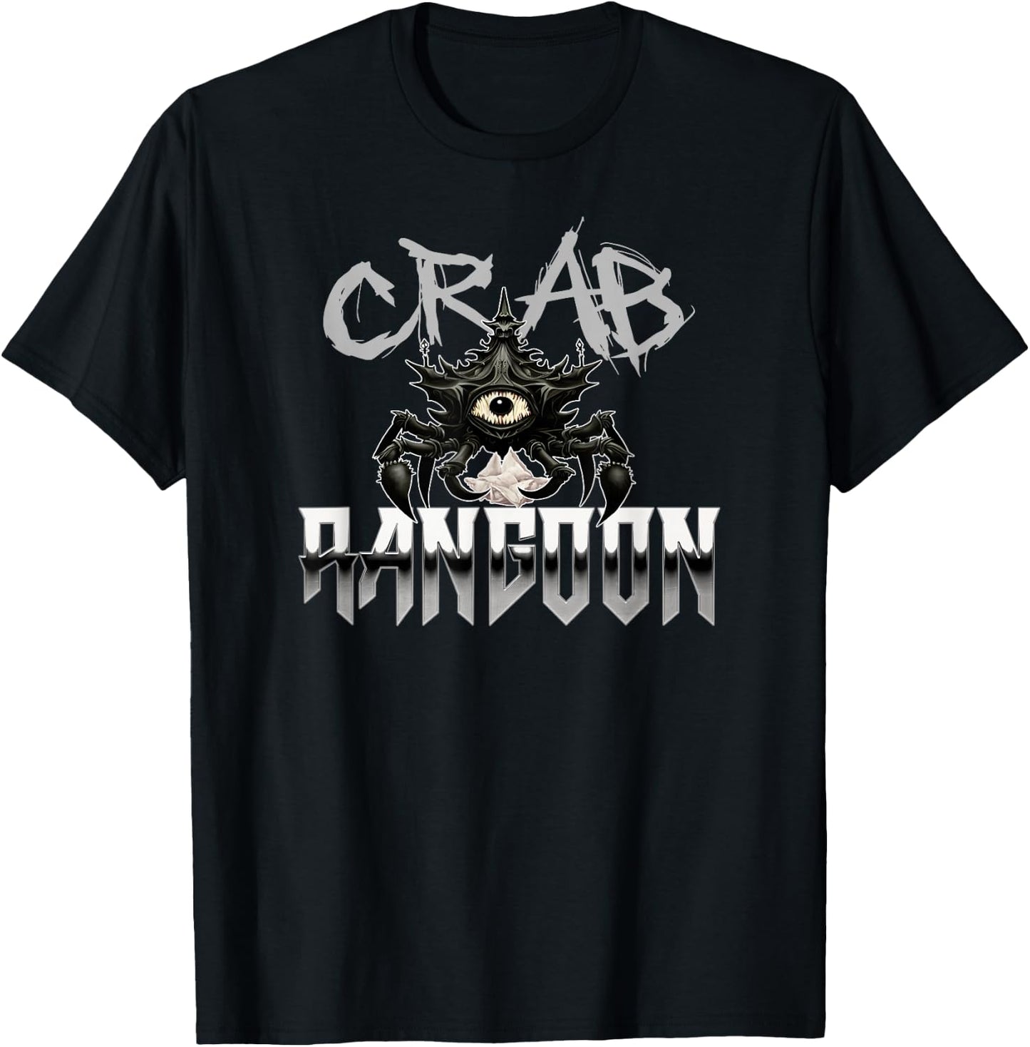 CRAB RANGOON Funny Chinese Food Heavy Metal Band Metalhead T-Shirt - T-Shirt | Black