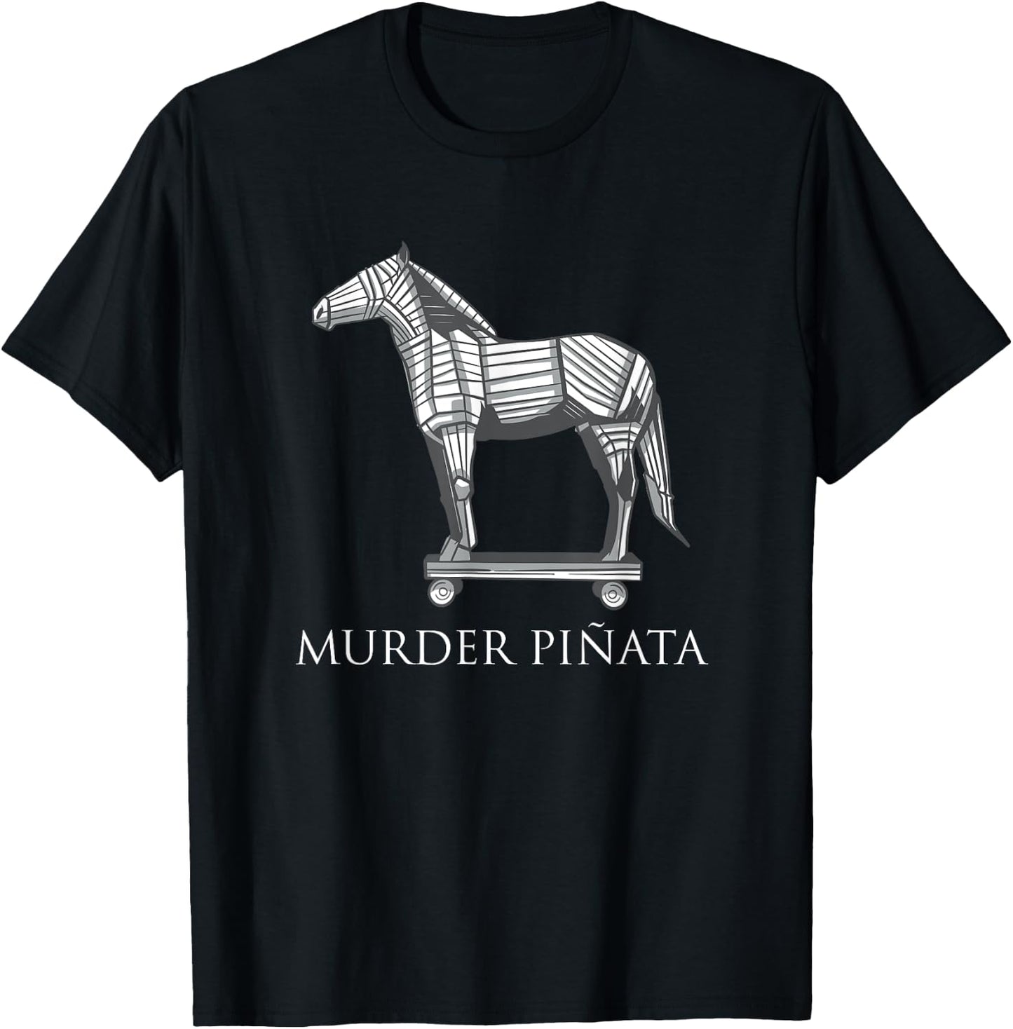 Murder Pinata Trojan Horse Greek History Mythology T-Shirt - T-Shirt | Black