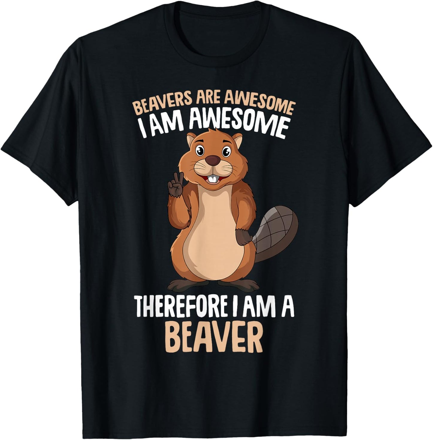 Beavers are awesome Girl Kids Women Beaver T-Shirt - T-Shirt | Black