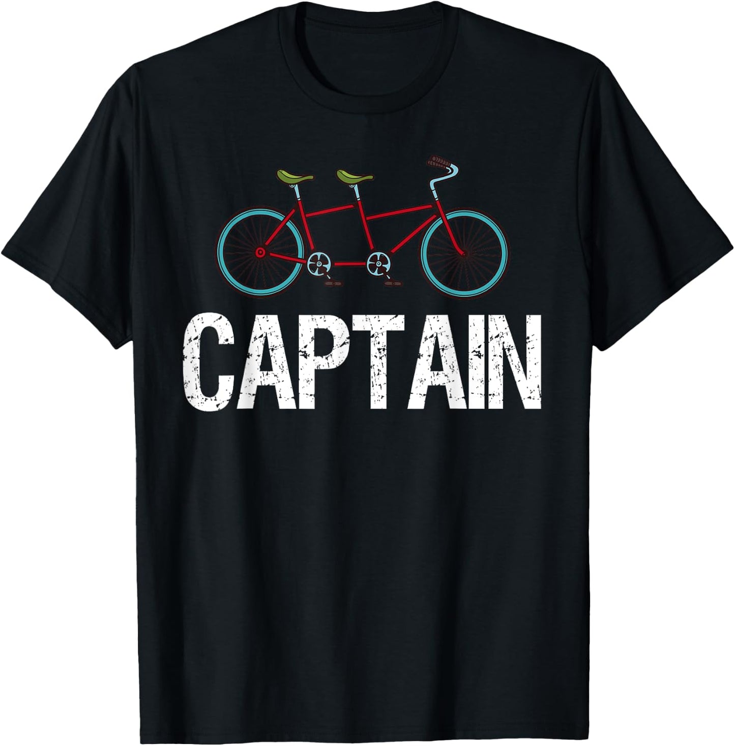 Tandem Bike Captain Gifts Bicycle Cycling T-Shirt - T-Shirt | Black