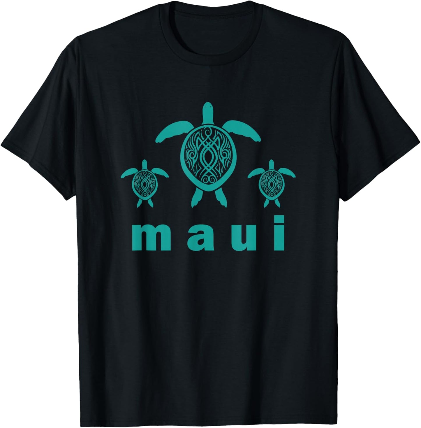 Maui Hawaii Sea Turtles Hawaiian Scuba Diving Souvenir T-Shirt - T-Shirt | Black
