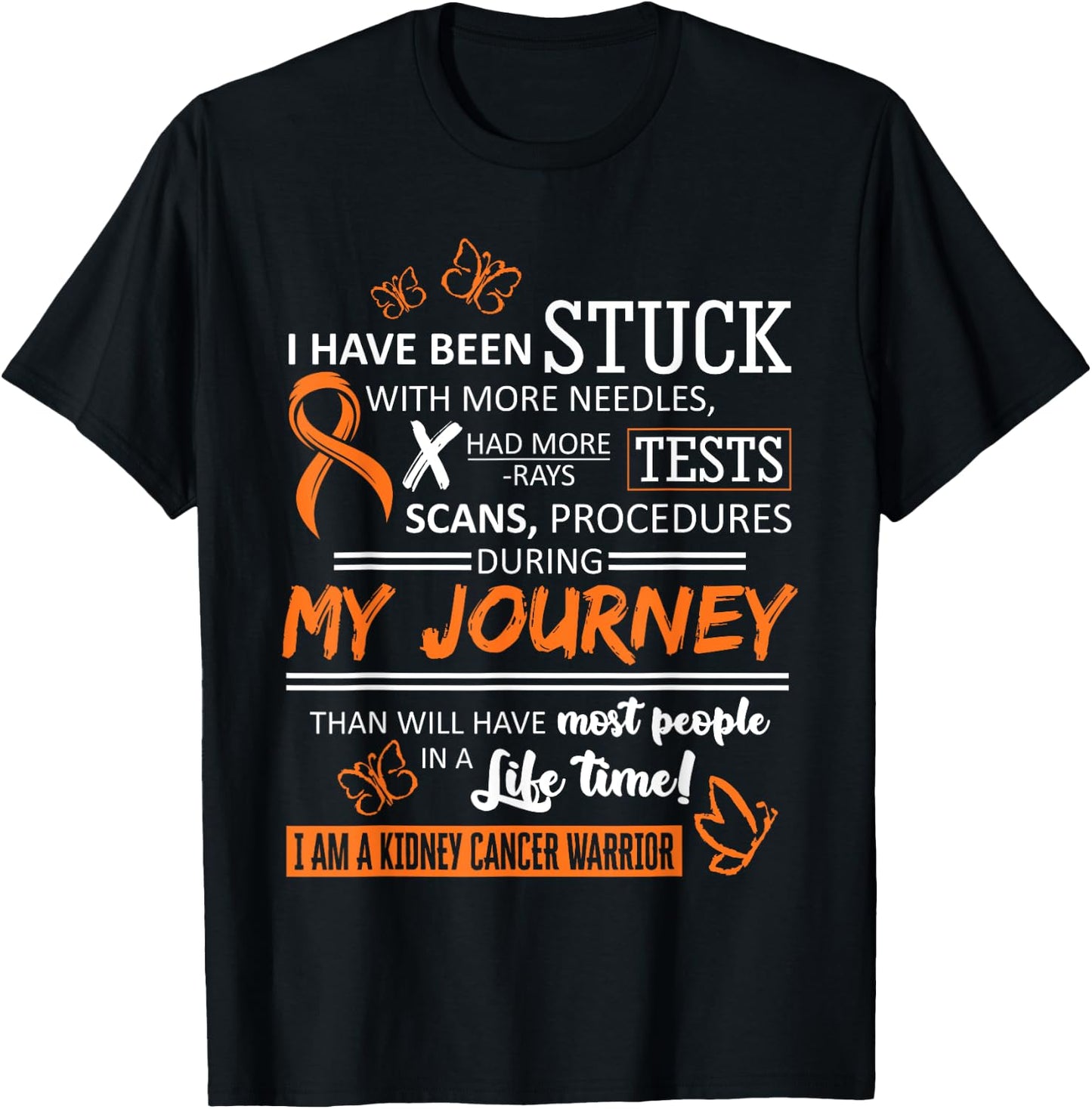 My Journey I Am A Kidney Cancer Warrior T-Shirt - T-Shirt | Black