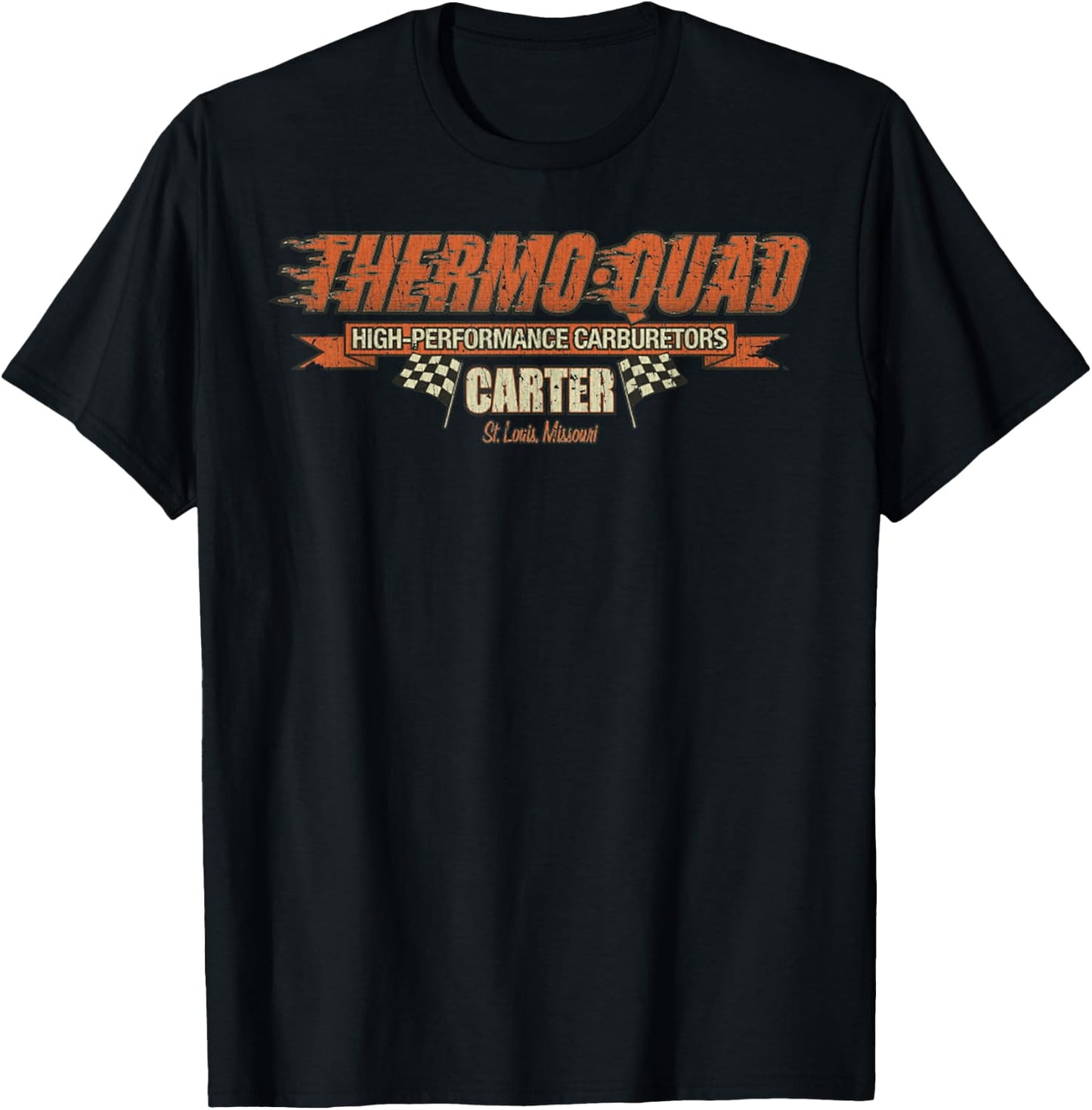 Vintage Sport Car Funny Thermo Quad Retro Car Classic T-Shirt - T-Shirt | Black