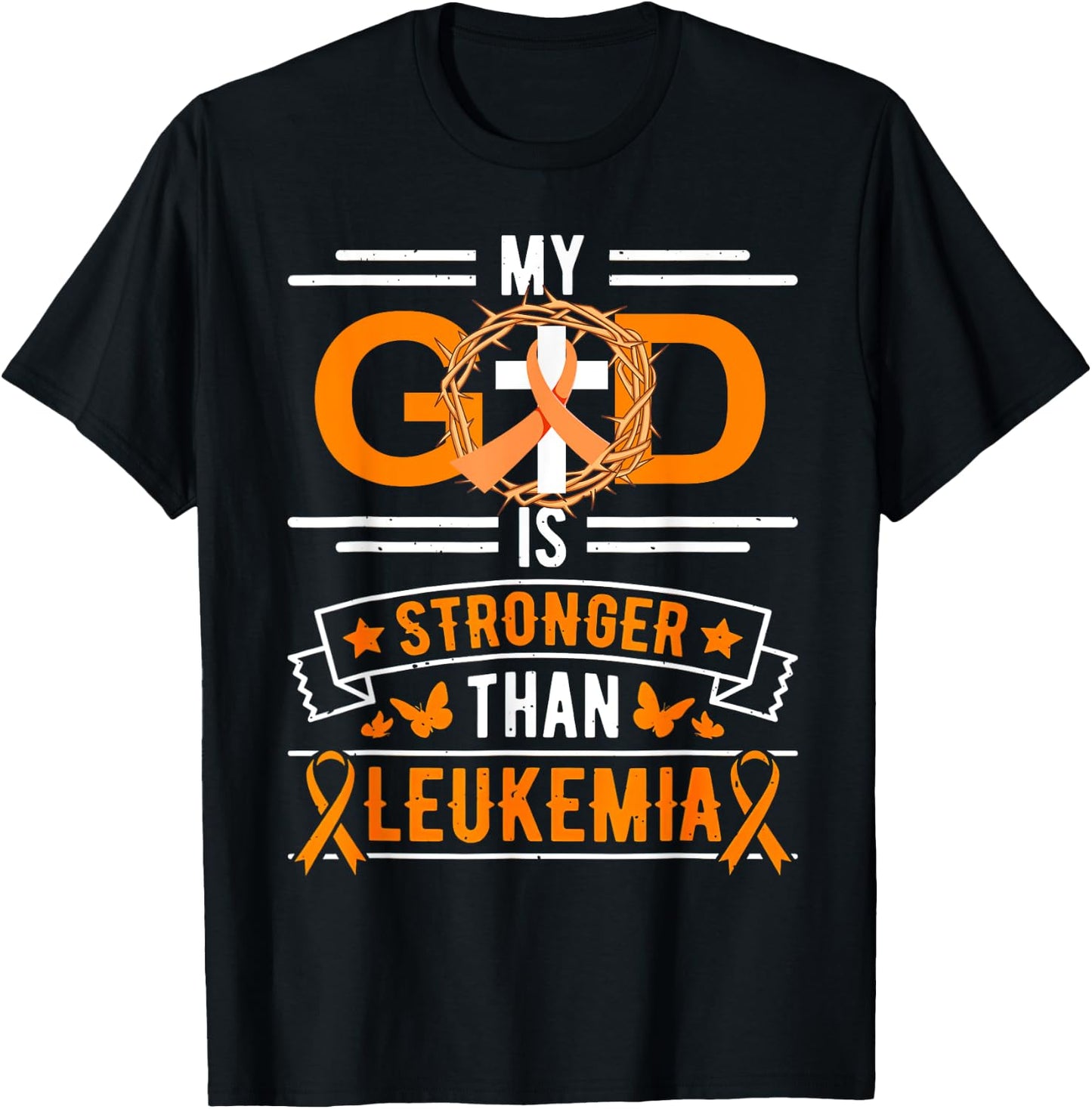 My God is Stronger Than Leukemia Survivor T-Shirt - T-Shirt | Black