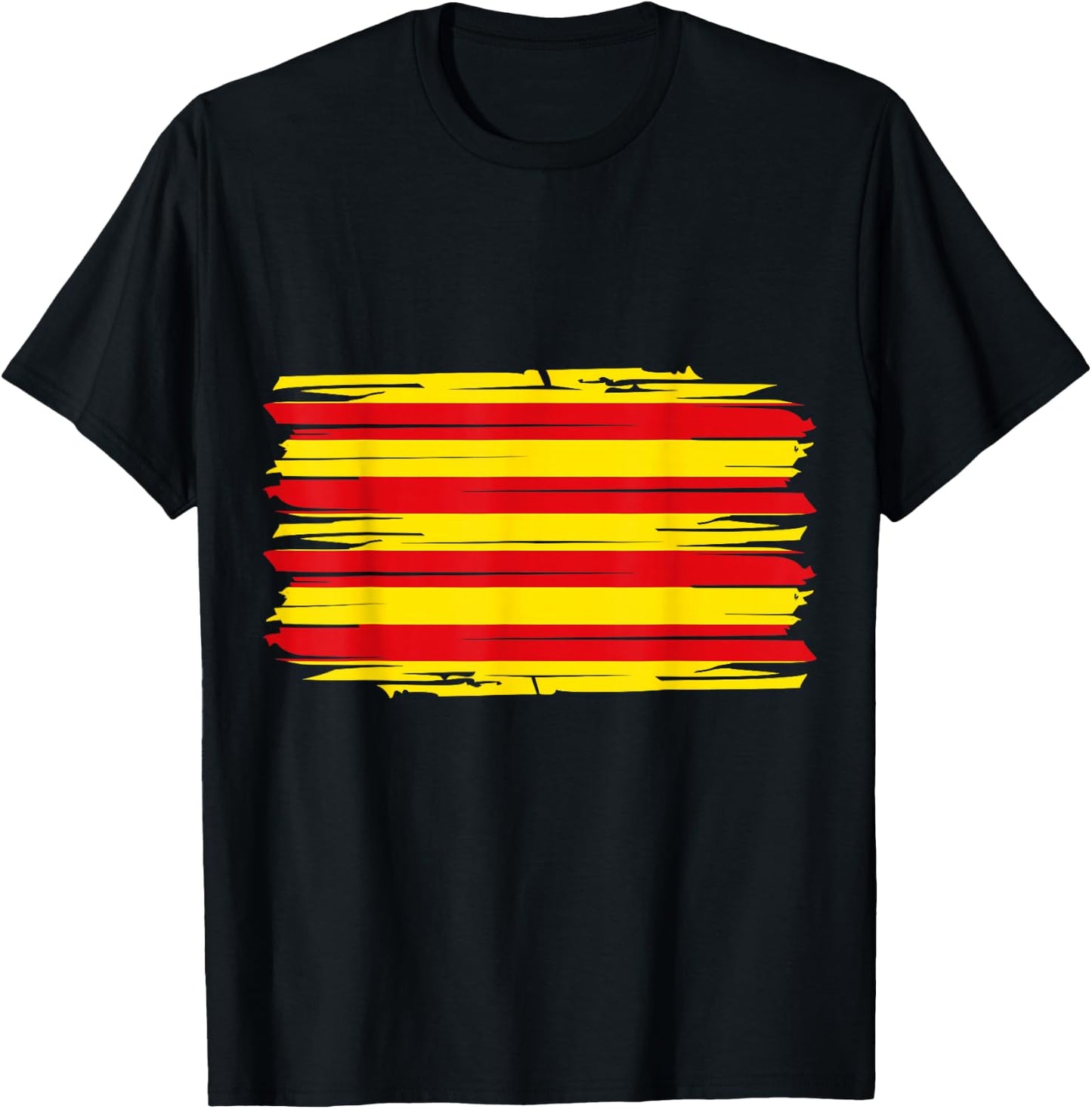 Catalan Flag , Black, S T-Shirt - T-Shirt | Black