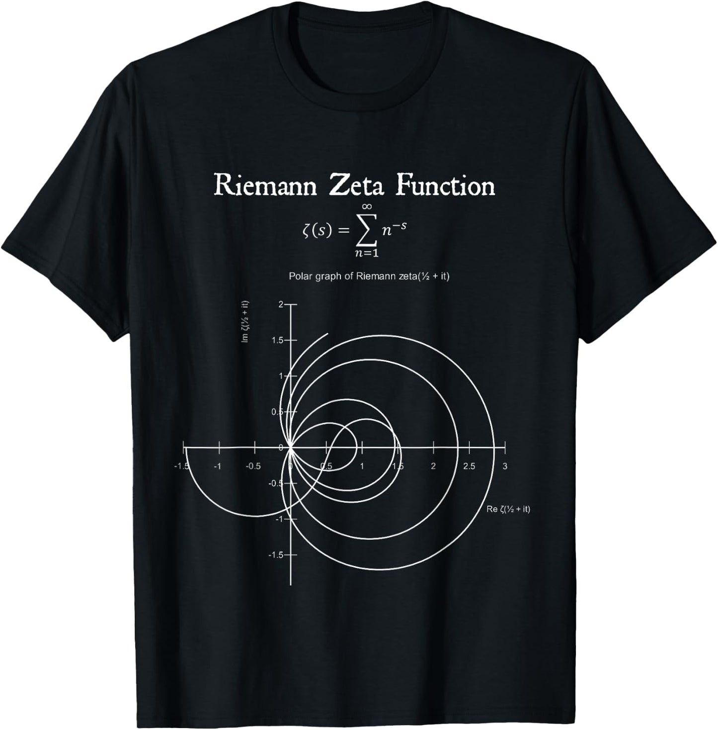 Riemann Zeta Function Graph Physics Math Teacher Nerdy Gift T-Shirt - T-Shirt | Black