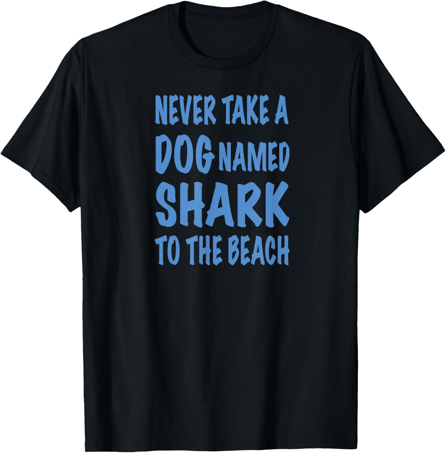 Shark Dog Beach Surf T-Shirt - T-Shirt | Black