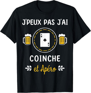 Je peux pas j'ai coinche , Black, S T-Shirt - T-Shirt | Black
