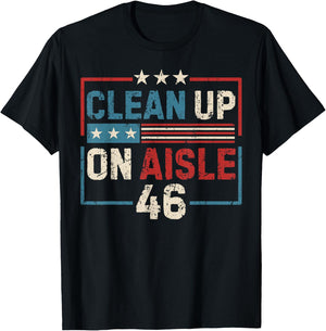 Vintage Clean Up In Aisle 46 American T-Shirt - T-Shirt | Black