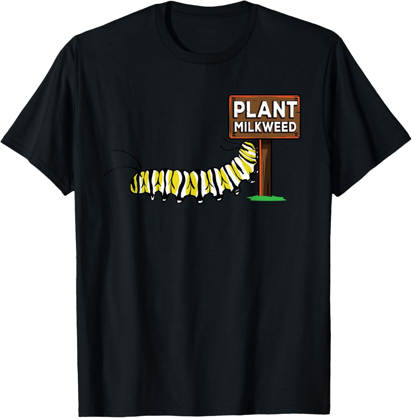 Funny Caterpillar Got Plant Milkweed Protest Butterfly Gifts T-Shirt - T-Shirt | Black