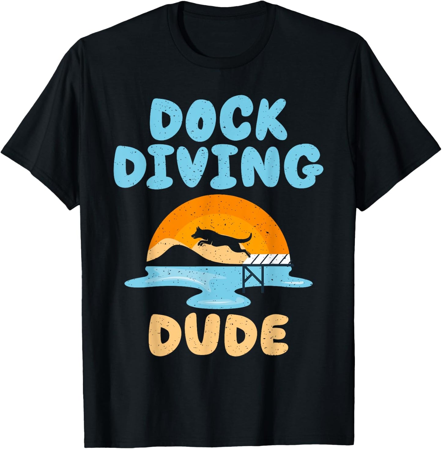 Dock Diving Dude Dock Diving T-Shirt - T-Shirt | Black