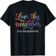 Love Thy Neighbor Pride Month LGBT Ally Rainbow Love is Love T-Shirt - T-Shirt | Black