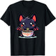 Cute Japanese Kawaii Chibi Bat Eating Ramen T-Shirt - T-Shirt | Black