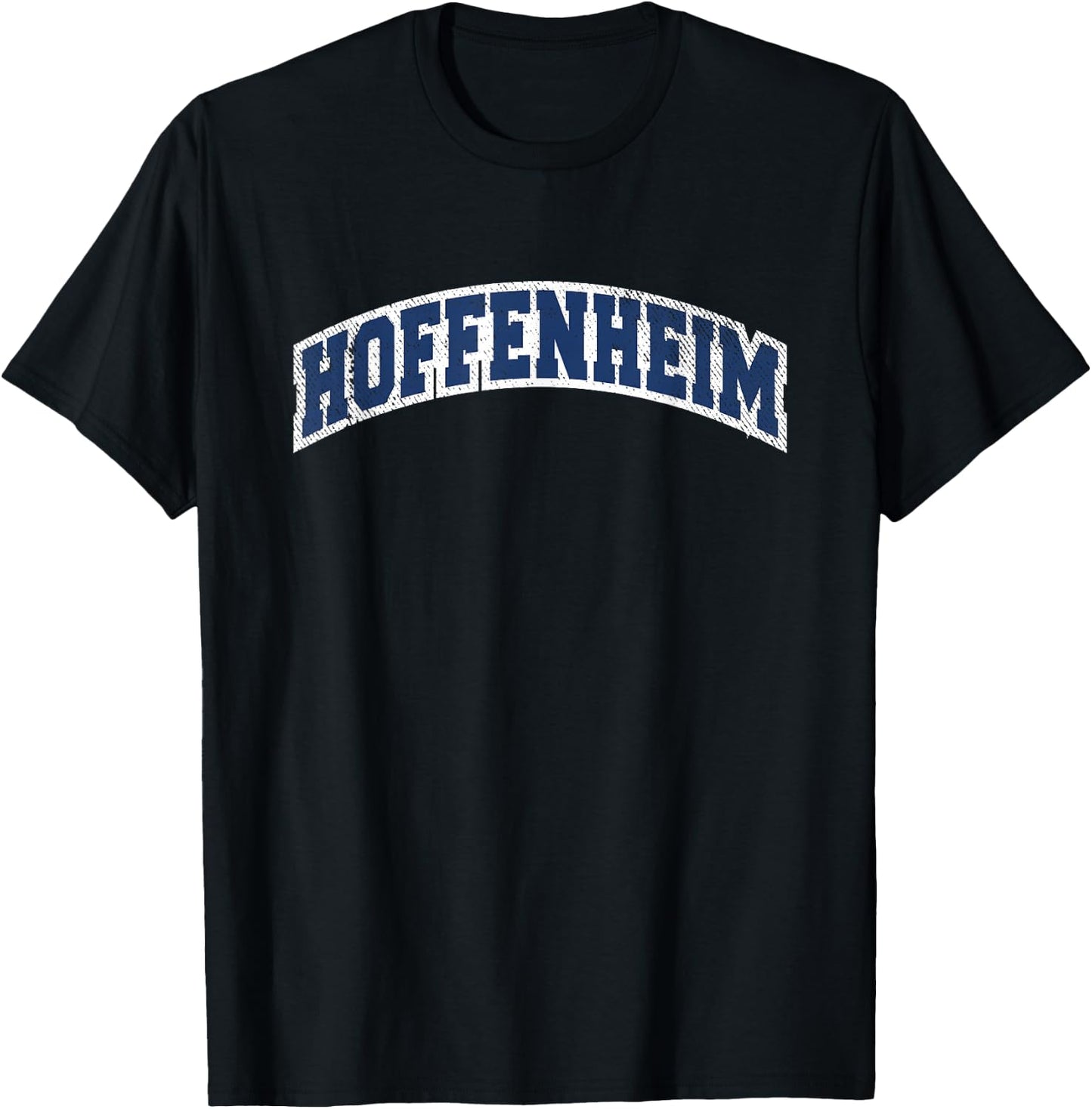 Hoffenheim Germany Vintage Varsity Style , black, s T-Shirt - T-Shirt | Black