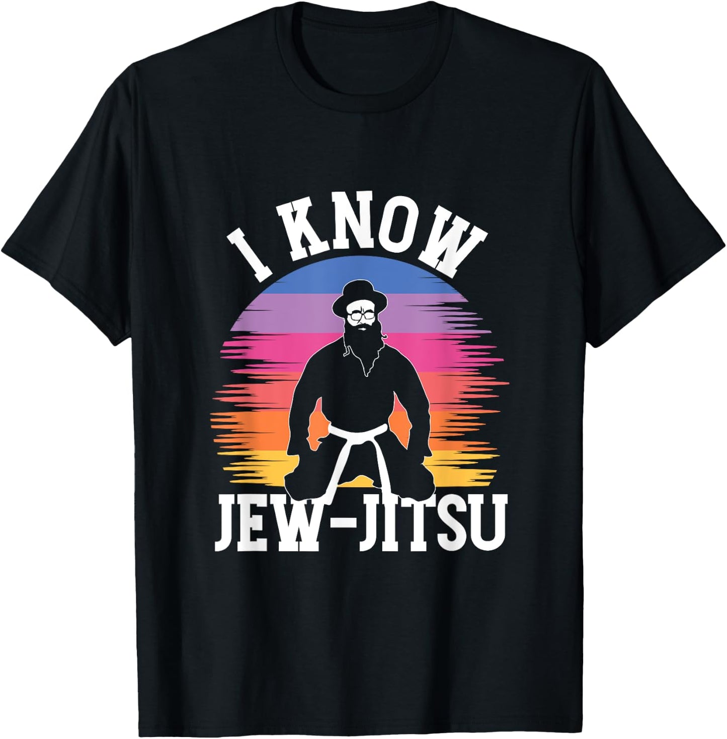 Funny I Know Jew-Jitsu | Jüdisches Judentum | Hebräisch Israel T-Shirt - T-Shirt | Black