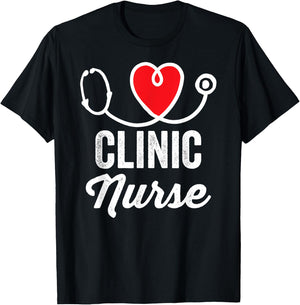 Clinic Nurse Medical Nursing RN Staff Nurse's Day T-Shirt - T-Shirt | Black