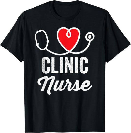Clinic Nurse Medical Nursing RN Staff Nurse's Day T-Shirt - T-Shirt | Black