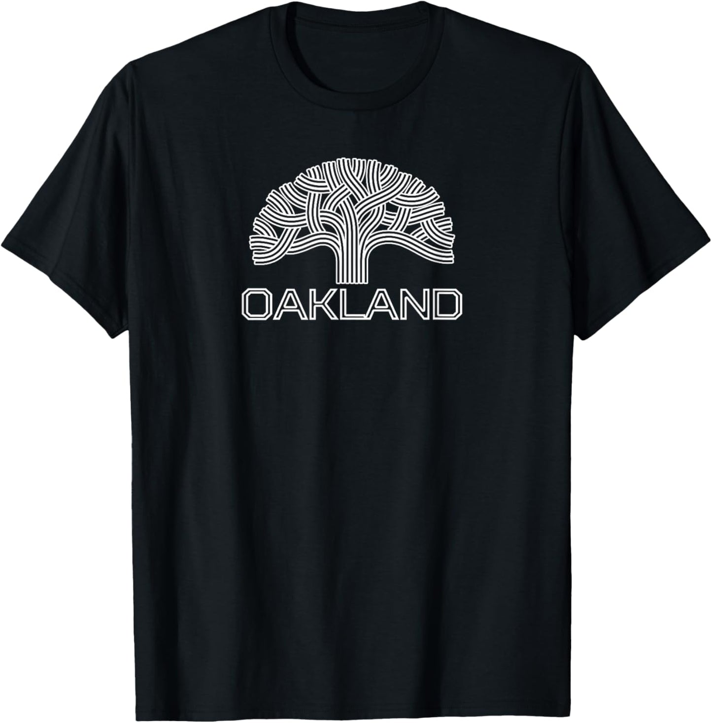 Oakland - Oak Tree Design T-Shirt - T-Shirt | Black