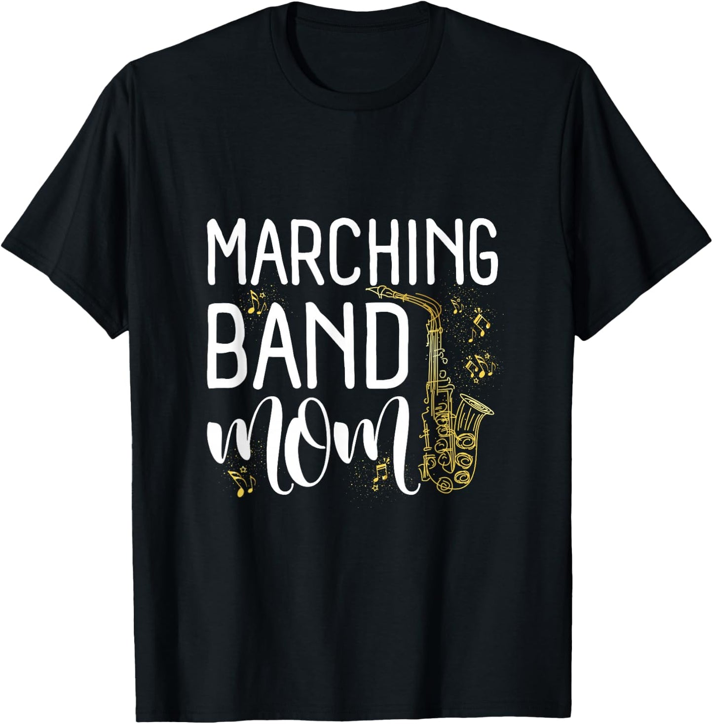 Proud Band Mom Marching Band Mama Marching Band Mother's Day T-Shirt - T-Shirt | Black