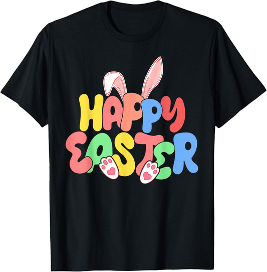 Happy Easter, Family Group, Easter Bunny, Egg Hunting Squad T-Shirt - T-Shirt | Black
