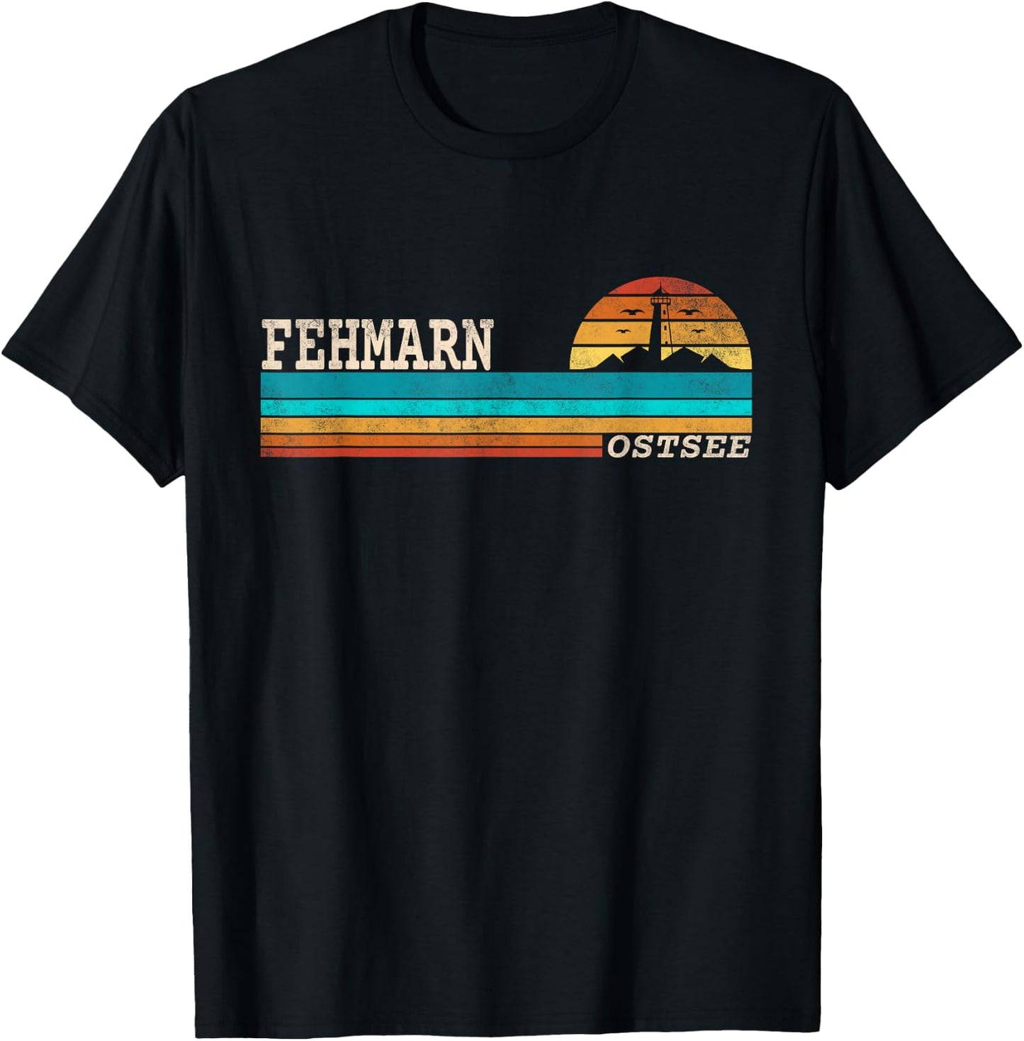 Ostseeinsel Fehmarn T-Shirt - T-Shirt | Black