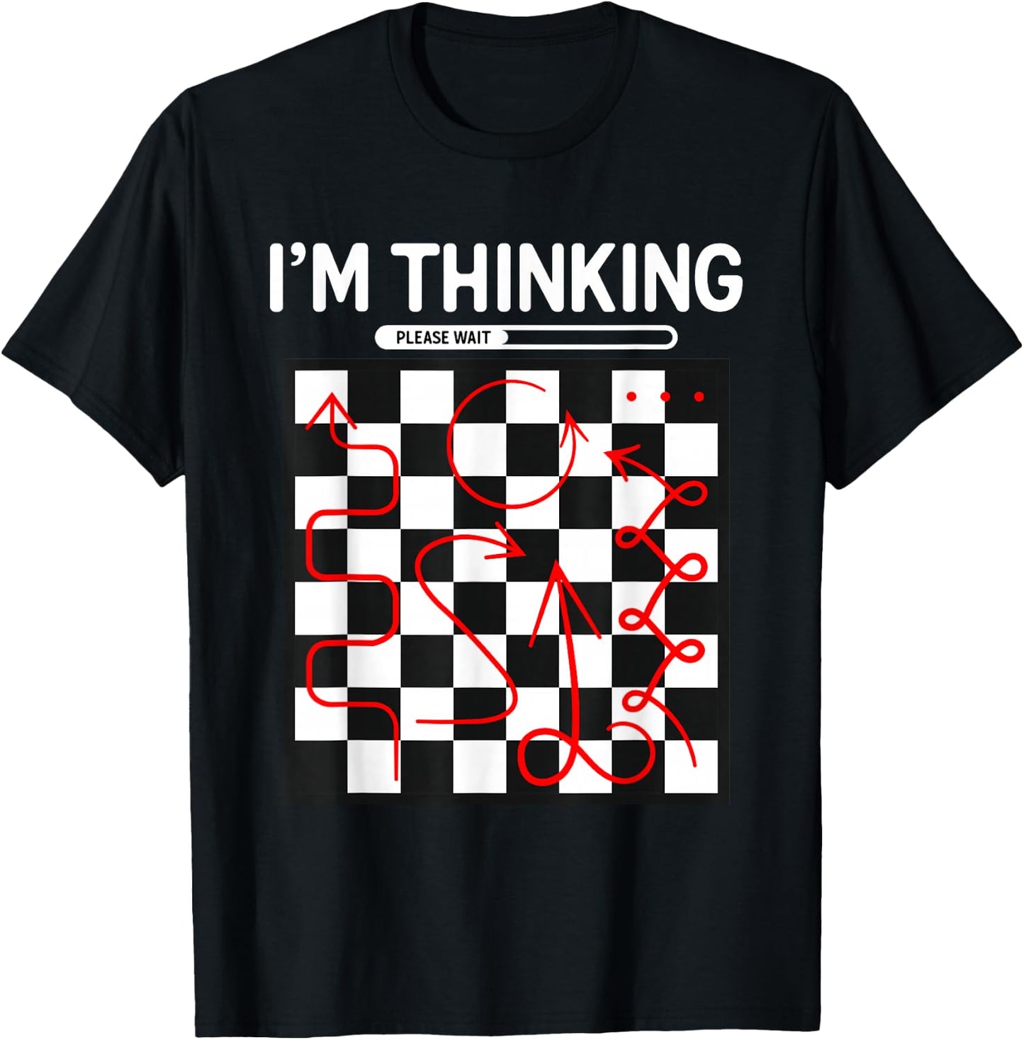 I Think Chess Clothing Funny Chess , black T-Shirt - T-Shirt | Black
