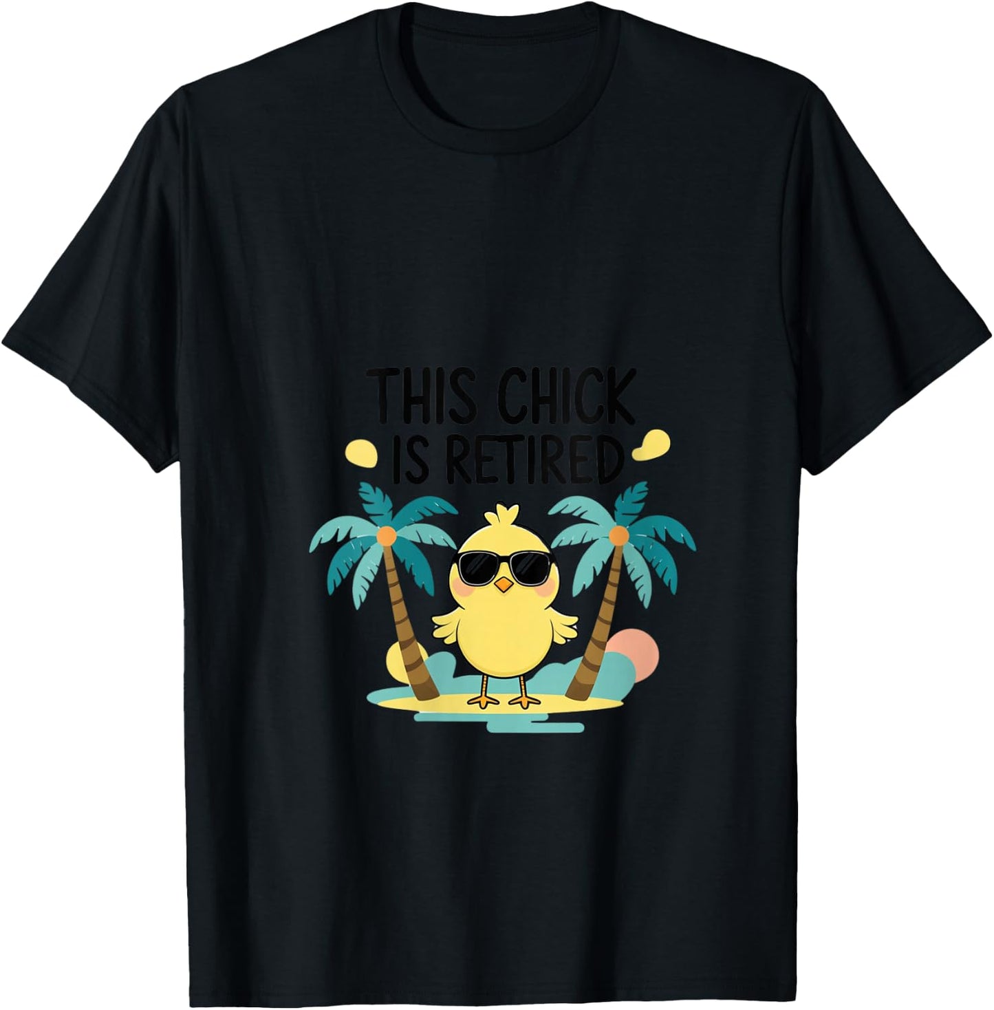 This Chick is retired Women Retirement V-Neck T-Shirt - T-Shirt | Black