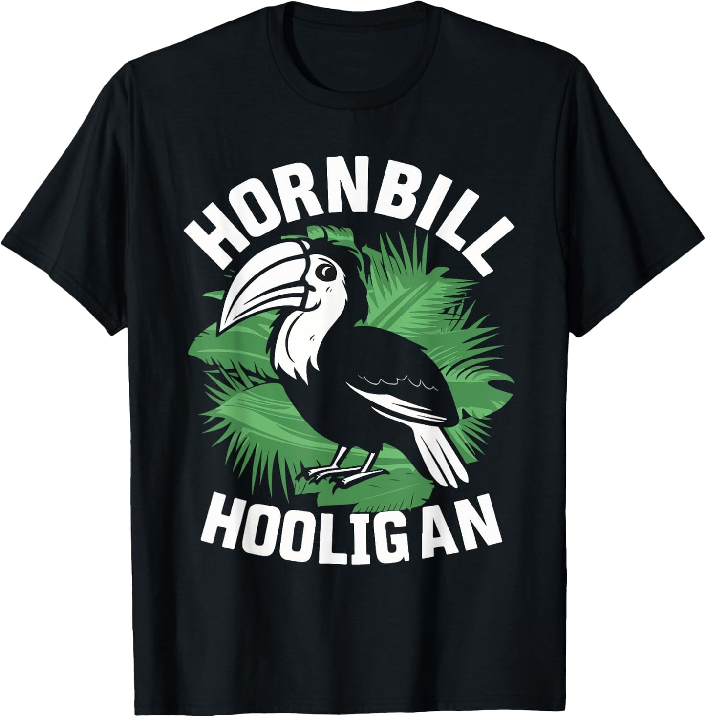 Hornbill Bird Watcher T-Shirt - T-Shirt | Black