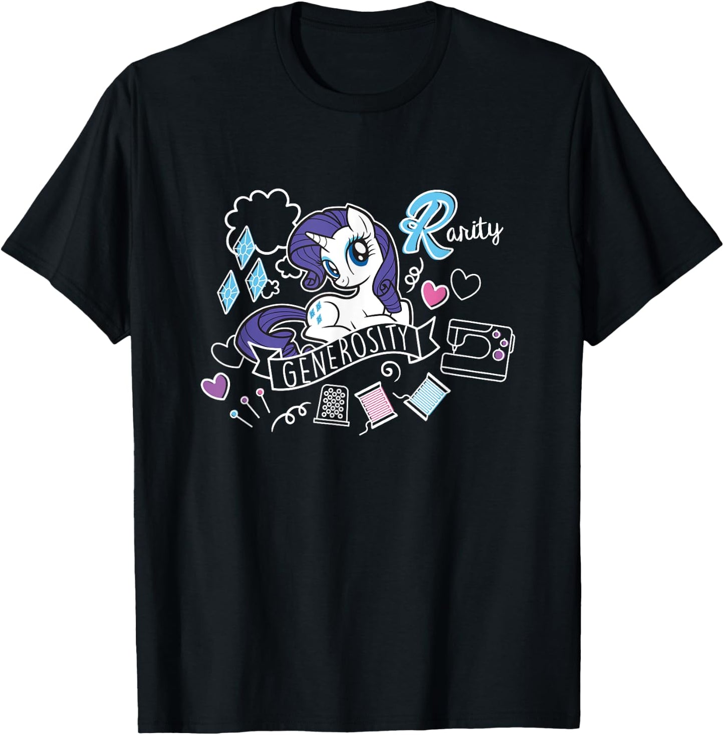 My Little Pony Rarity Full of Generosity T-Shirt - T-Shirt | Black