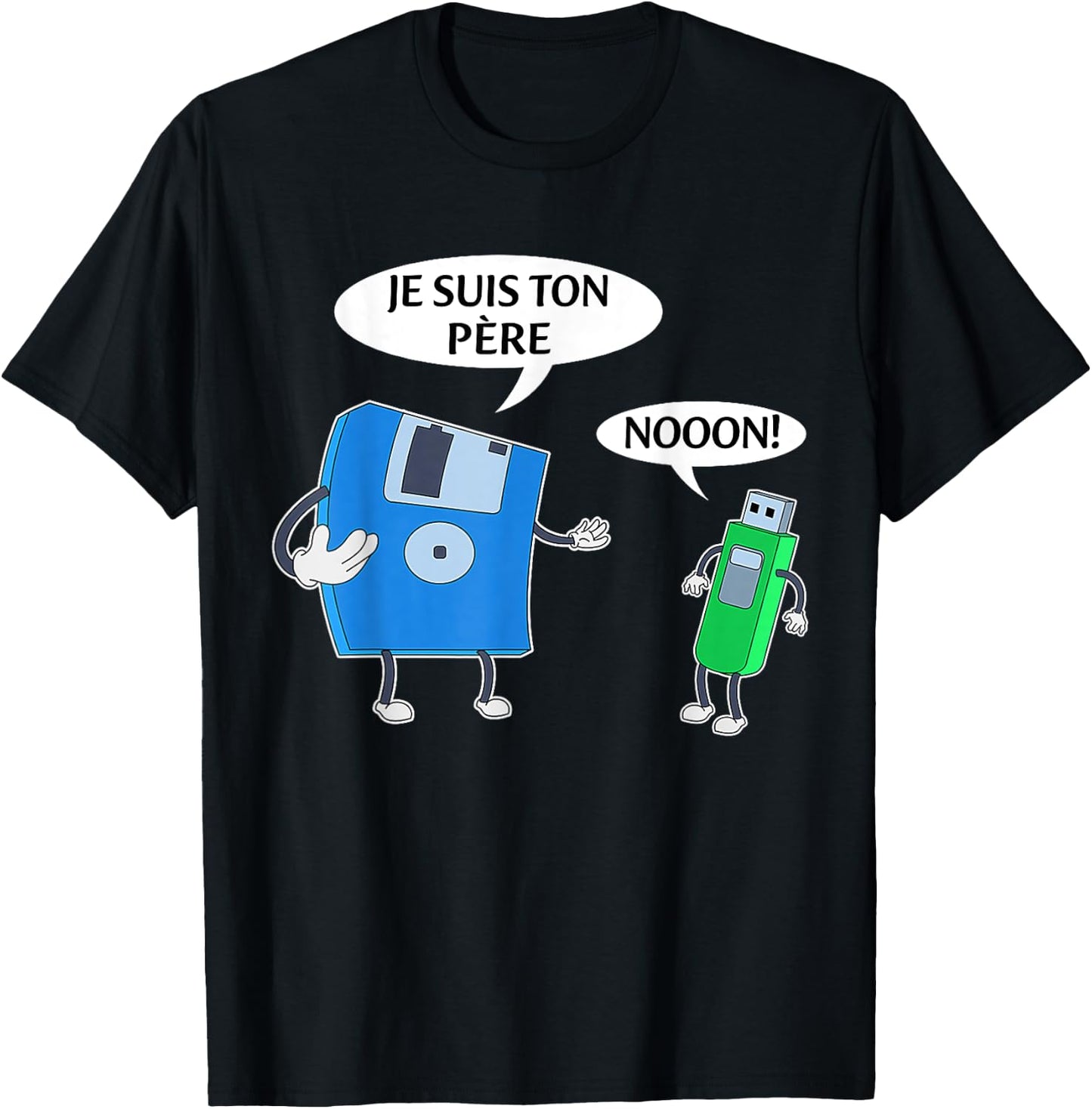 It's funny, I'm your father, the geek of USB sticks and d , Black, S T-Shirt - T-Shirt | Black