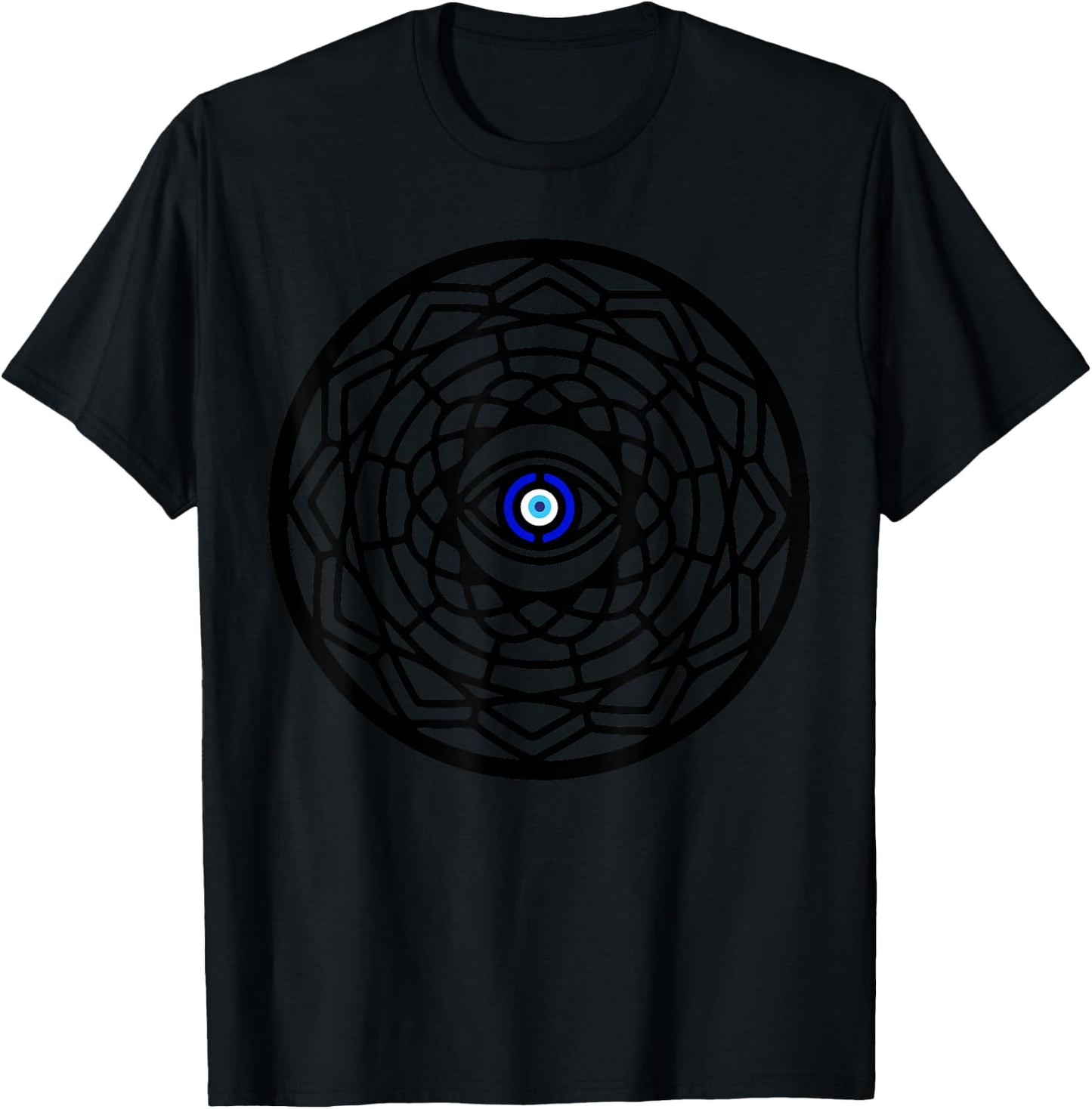 Nazar Turkish Eye Evil Eye Protection Mandala T-Shirt - T-Shirt | Black