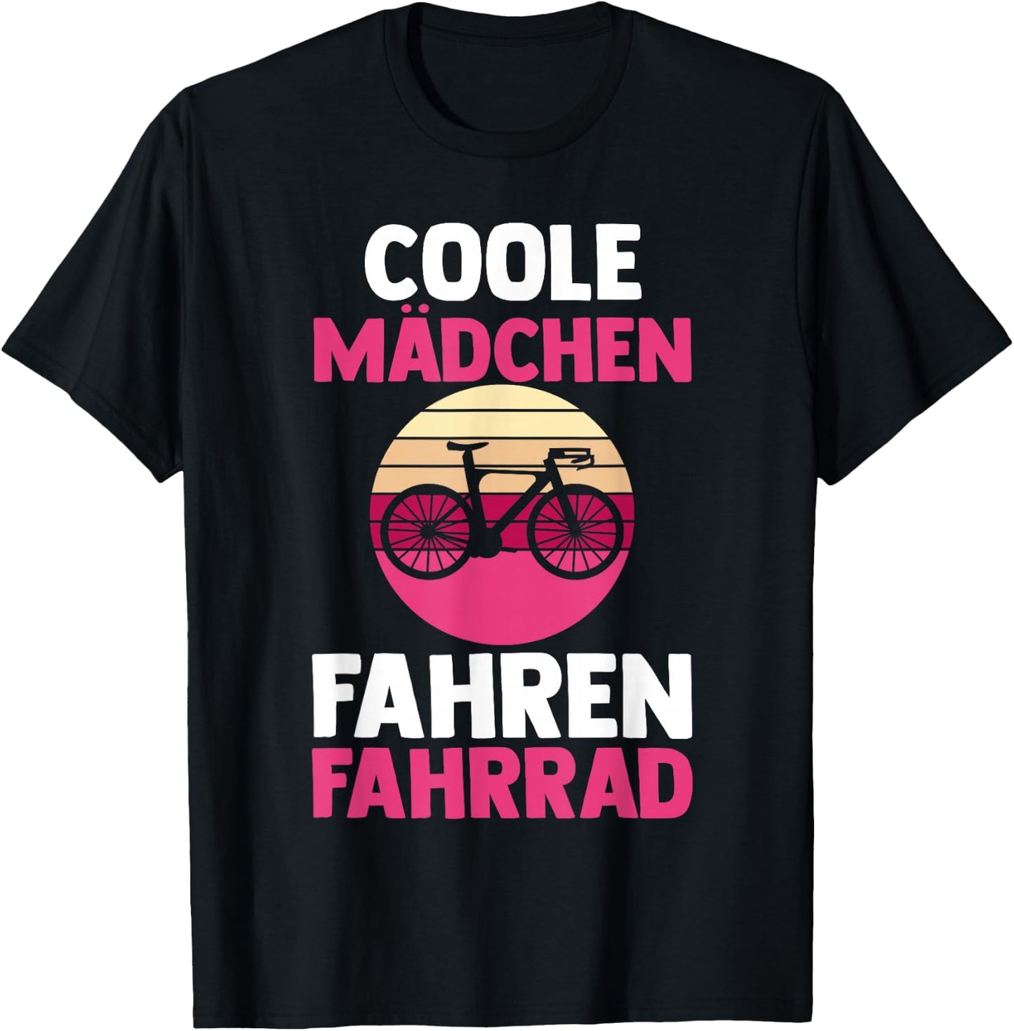 Fahrradfahrer Coole Mädchen fahren Fahrrad T-Shirt - T-Shirt | Black