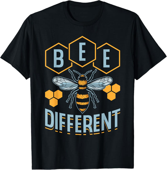 Bee Different Honeybee Beekeeping Hobby Beekeeper T-Shirt - T-Shirt | Black