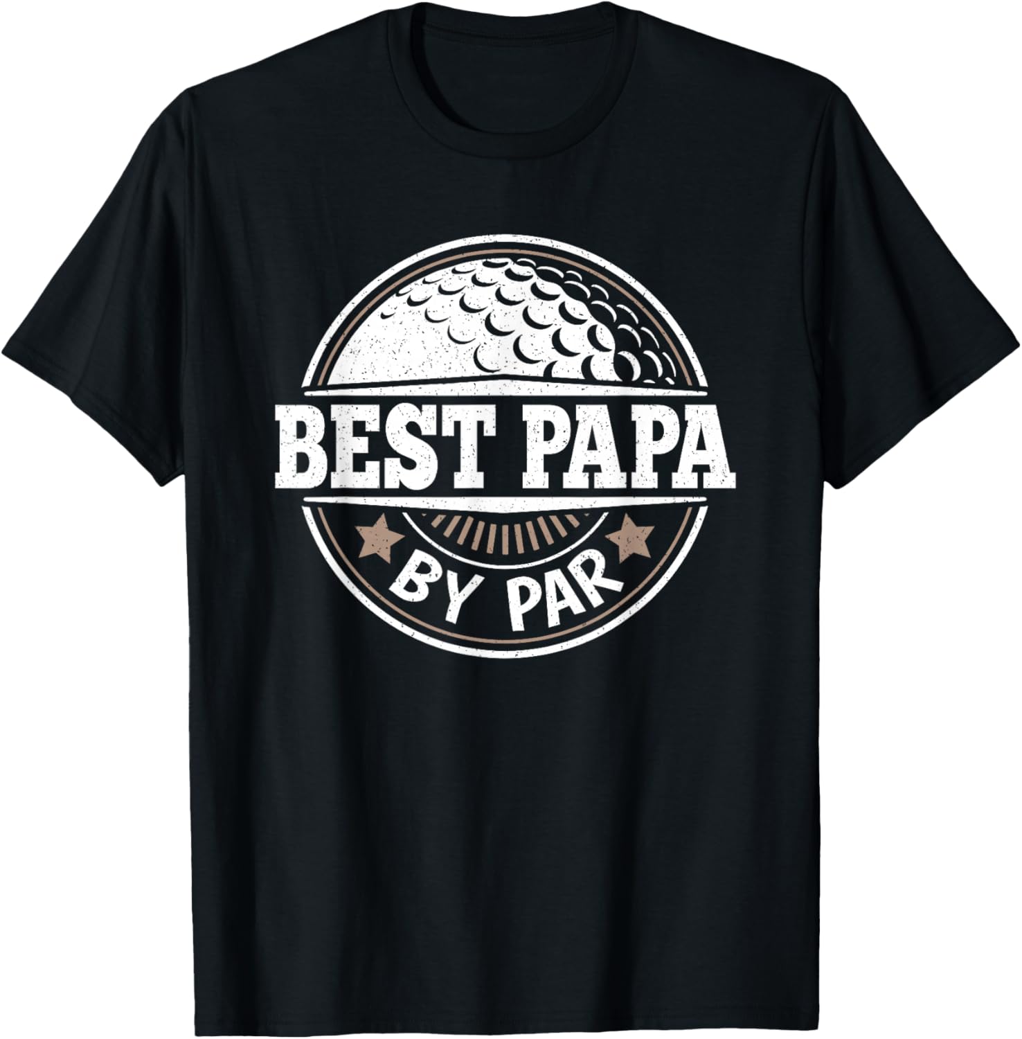 Best Papa By Par Vintage Golf Player Dad Fathers Day Men T-Shirt - T-Shirt | Black