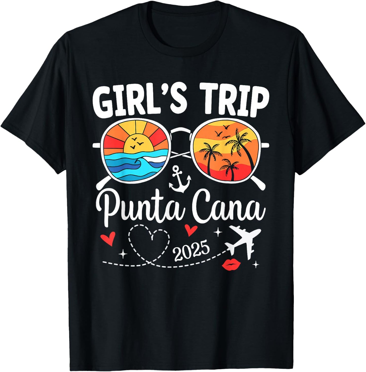 Girls Trip Punta Cana 2025 Girls Weekend Summer Vacation T-Shirt - T-Shirt | Black